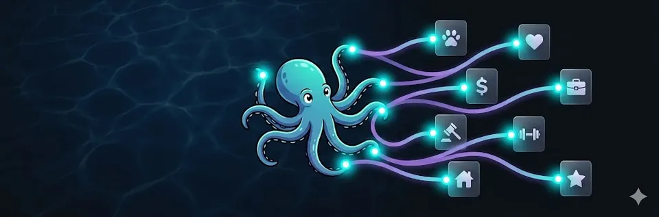 OpenOctopus — each tentacle connects to a life realm